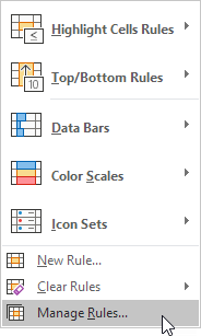 Click Manage Rules Click Manage Rules
