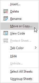 Move or Copy feature Move or Copy feature