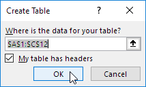 Create Table Create Table