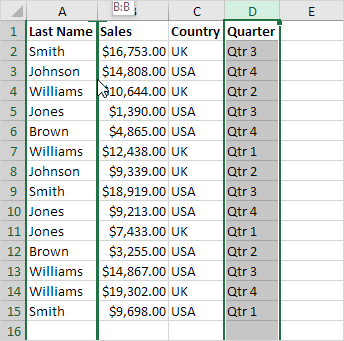 Move Column Move Column