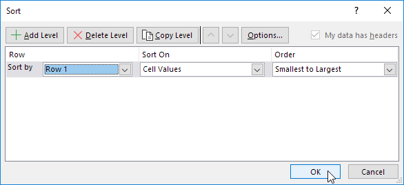 Sort Columns Sort Columns