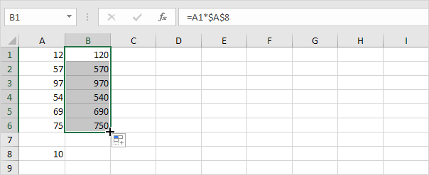 Multiply a Column of Numbers by a Constant Number Multiply a Column of Numbers by a Constant Number