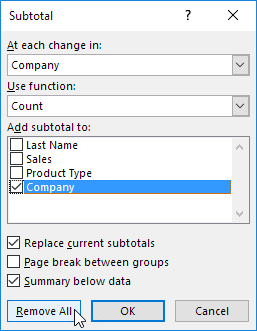 Remove All Remove All