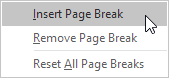 Insert Page Break Insert Page Break