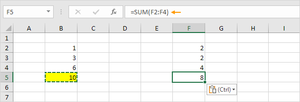 Paste Formulas in Excel Paste Formulas in Excel