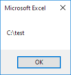 Excel VBA Path Property Result Excel VBA Path Property Result