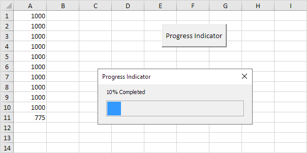 Progress Indicator Result Progress Indicator Result