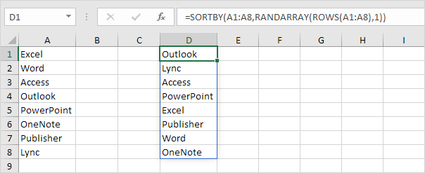 Random Sort in Excel Random Sort in Excel