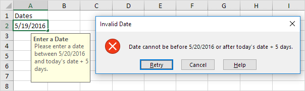 Dates Outside the Date Range are Rejected Dates Outside the Date Range are Rejected