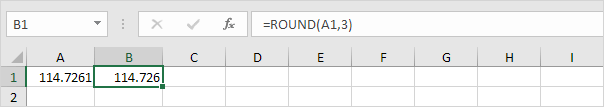 Round to Three Decimal Places in Excel Round to Three Decimal Places in Excel