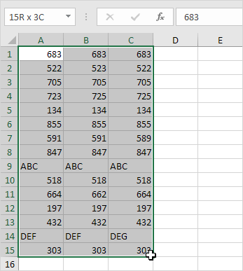 Data in Excel Data in Excel