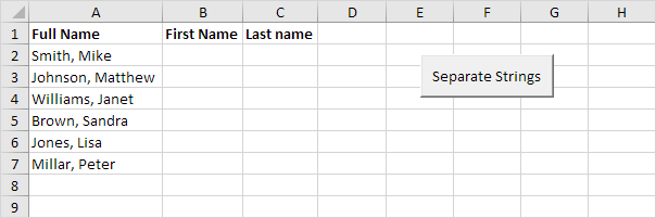 Separate Strings in Excel VBA - FormulasHQ
