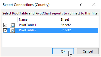 Connect Slicer to Pivot Table Connect Slicer to Pivot Table