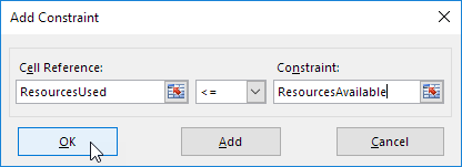 Add Constraint Add Constraint