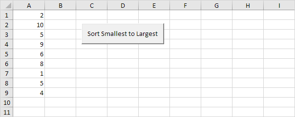 Sort Numbers Example Sort Numbers Example