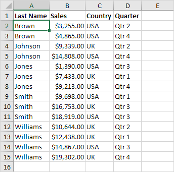 Sort on Multiple Columns in Excel Sort on Multiple Columns in Excel