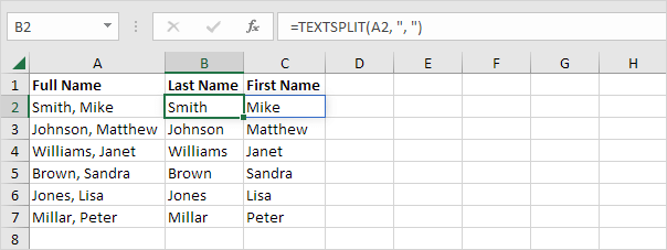 TEXTSPLIT function TEXTSPLIT function