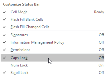 Customize Status Bar Customize Status Bar