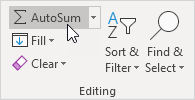 Click AutoSum Click AutoSum