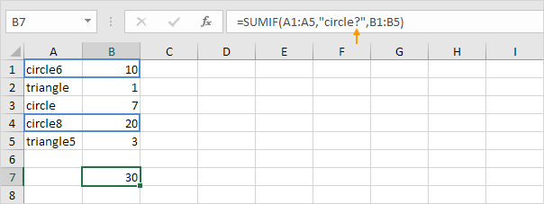 Sumif Function with Question Mark Sumif Function with Question Mark