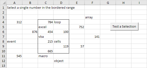 Test a Selection in Excel VBA Test a Selection in Excel VBA
