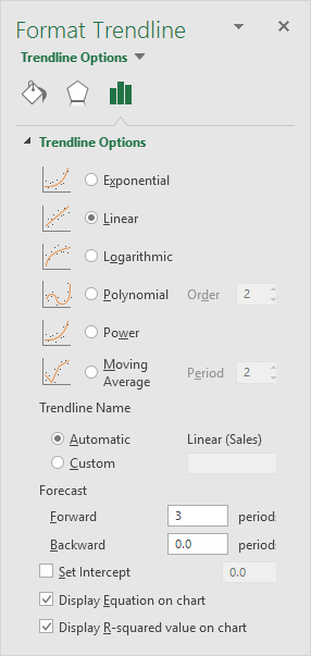 Format Trendline Format Trendline in Excel