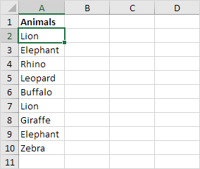 Vertical List Vertical List