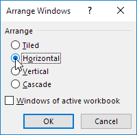 Horizontal Arrange Setting Horizontal Arrange Setting