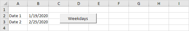 Weekdays in Excel VBA Weekdays in Excel VBA