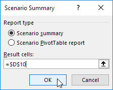 Create a Scenario Summary Create a Scenario Summary