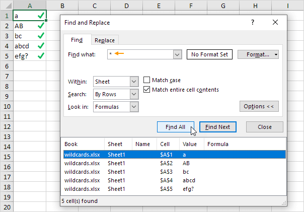 Wildcards in Excel - FormulasHQ