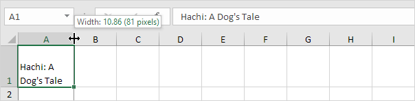 Change Column Width Change Column Width