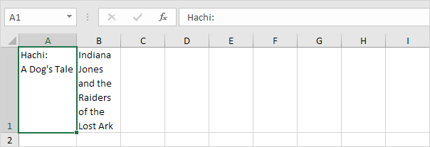 Manual Line Break in Excel Manual Line Break in Excel