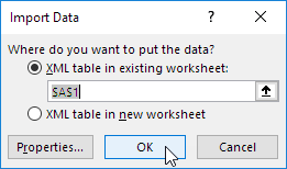 Import XML file into Excel Import XML file into Excel