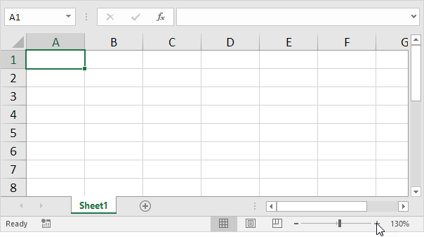 Quickly Zoom the Excel Document Quickly Zoom the Excel Document