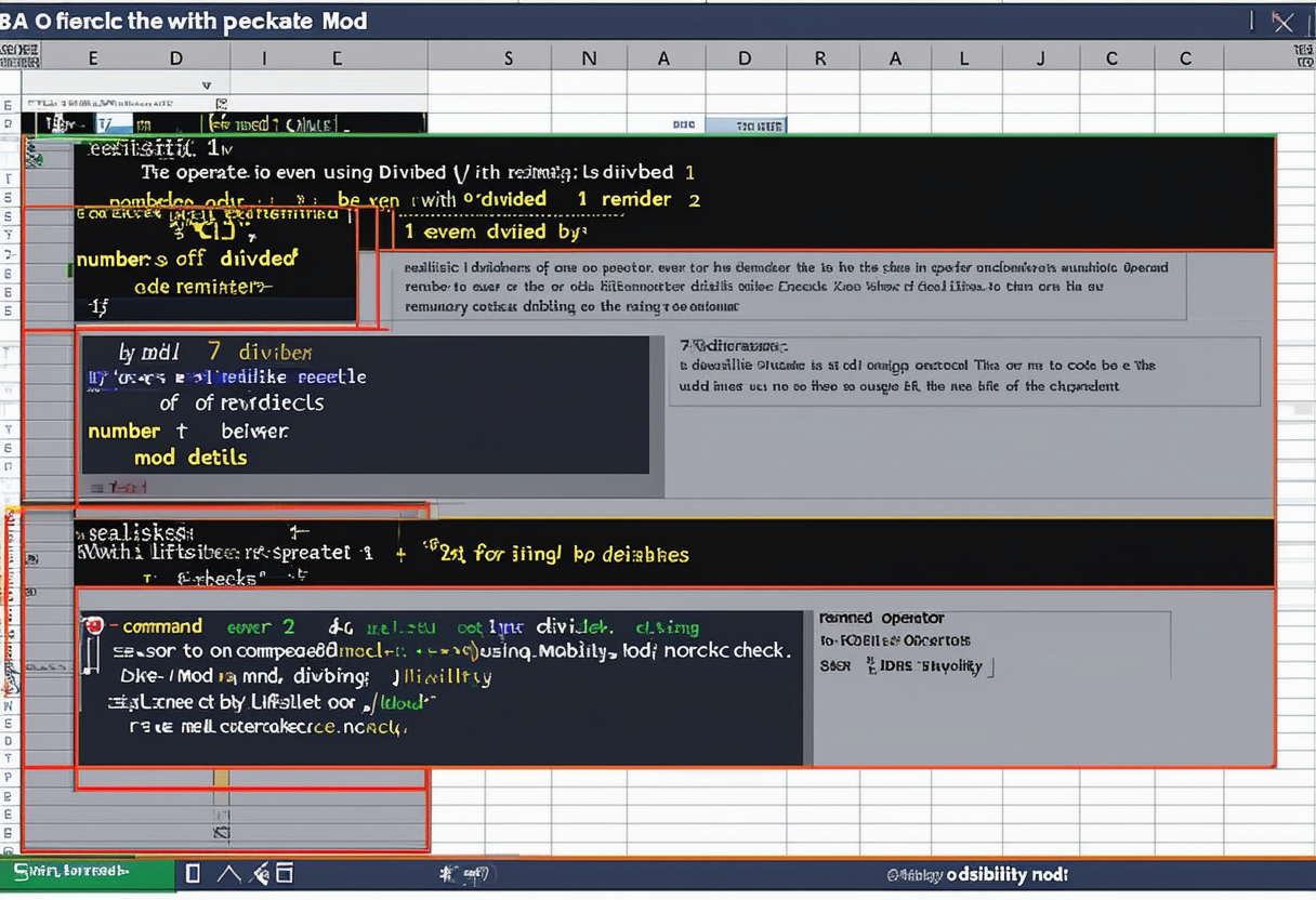 Mod Operator in Excel VBA