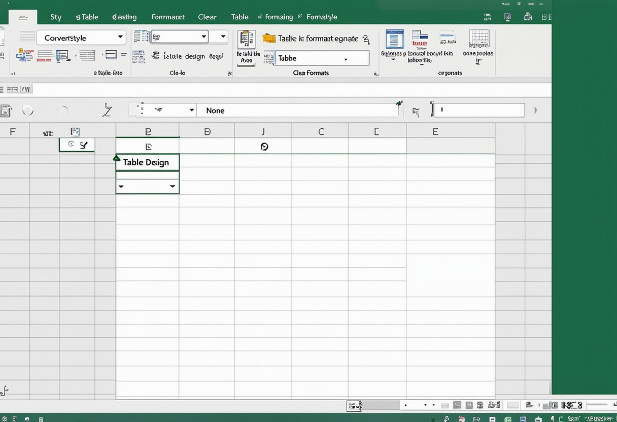 Remove Table Formatting in Excel